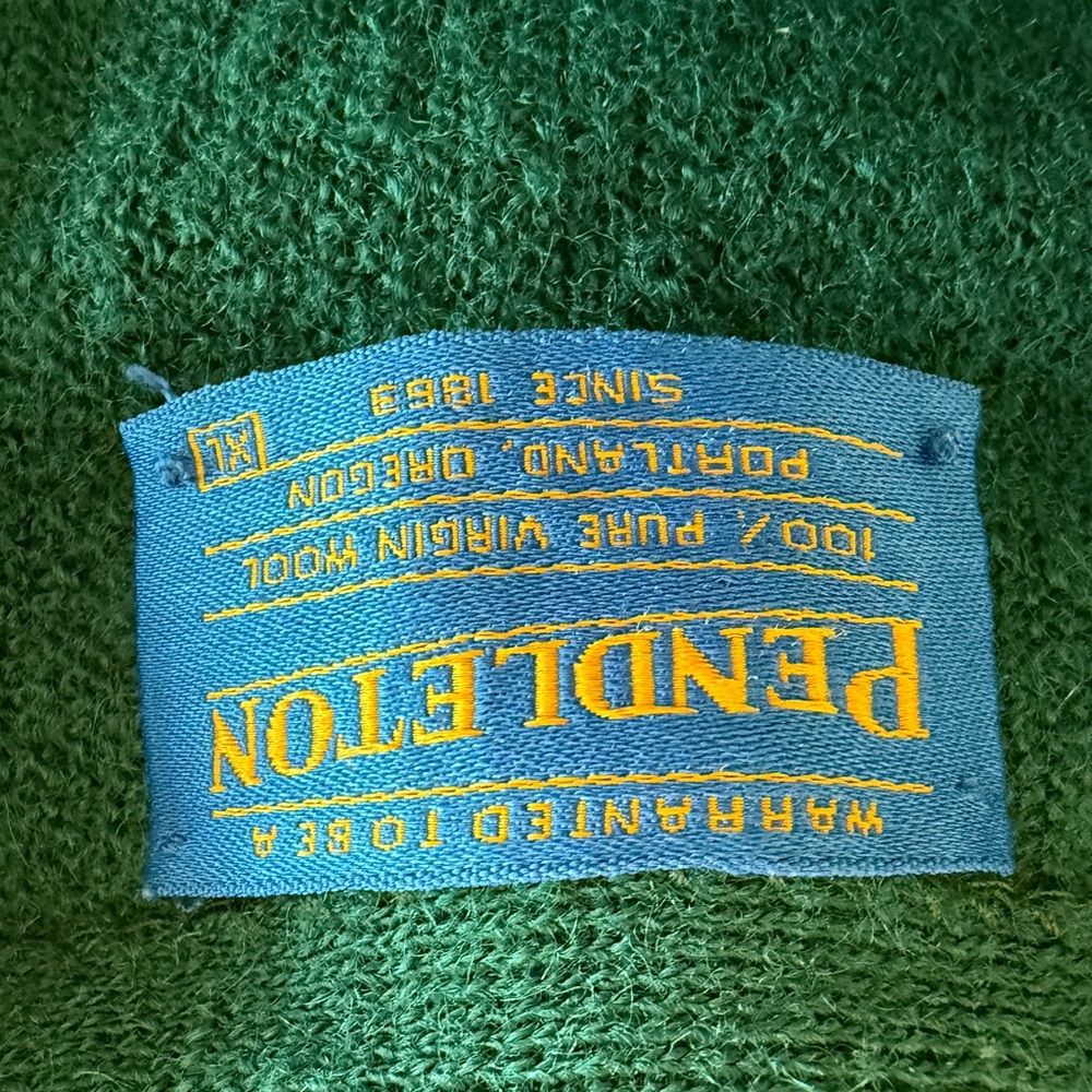 Vintage Pendleton Knockabouts 100% Wool Button Up Sweater Womens XL Green USA - Picture 9 of 9